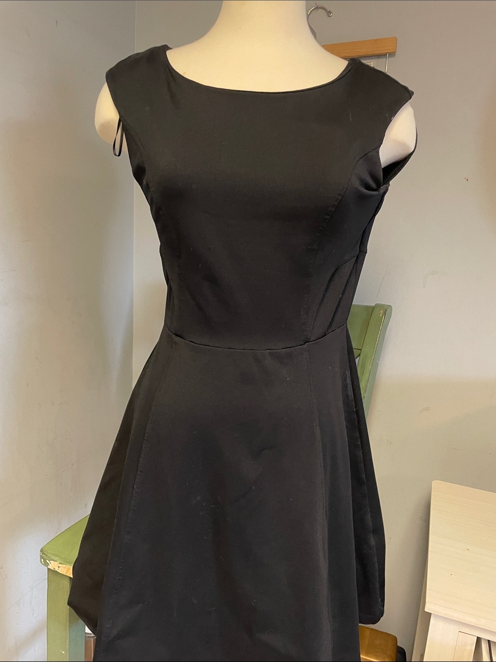 Cynthia Rowley Black Cap-Sleeve Mini Dress